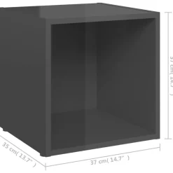 TV-tasot 37x35x37 cm tekninen puu, eri värejä ja pakkauskokoja (08935)