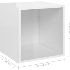 TV-tasot 37x35x37 cm tekninen puu, eri värejä ja pakkauskokoja (08935)