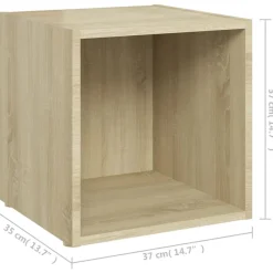 TV-tasot 37x35x37 cm tekninen puu, eri värejä ja pakkauskokoja (08935)