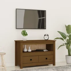 TV-taso täysi mänty, 79x35x52 cm, eri värejä (17544)