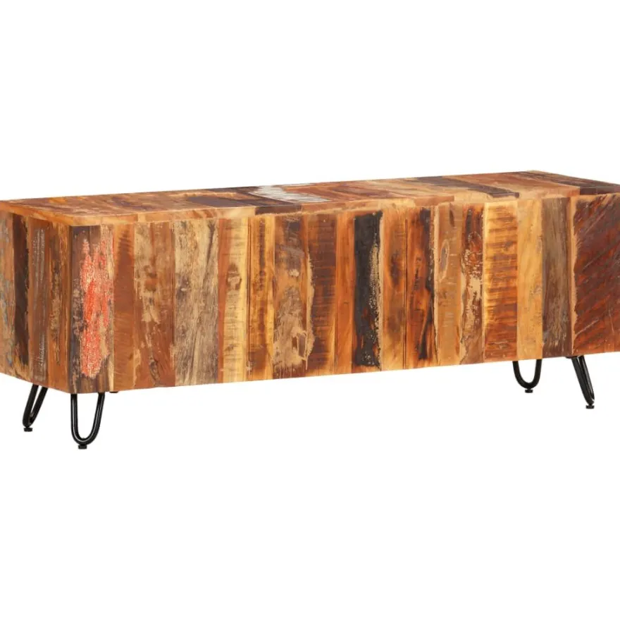 TV-taso 110x30x40 cm kierrätetty täyspuu (37842)