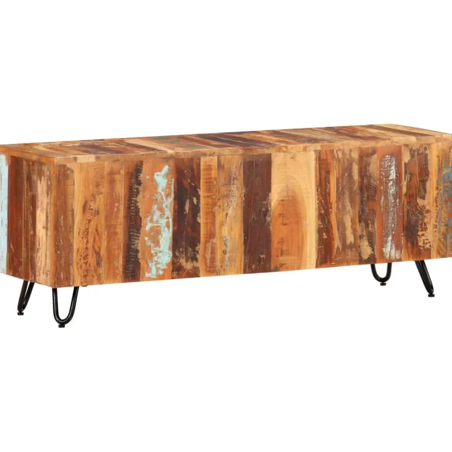 TV-taso 110x30x40 cm kierrätetty täyspuu (37842)