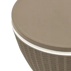 Tynnyrijääkaappui pöydällä 3-in-1, vaaleanruskea polypropeeni