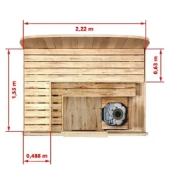 Tynnyrisauna Baltresto Cube, 220x170cm, 3 hlöä