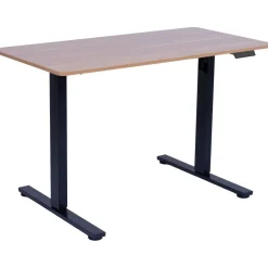 Työpöytä Home4You ERGO FIT 1 moottorilla 120x60xK71,5-116 cm, tammi/musta
