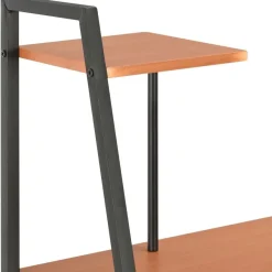 Työpöytä hyllyillä musta ja ruskea 102x50x117 cm