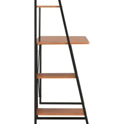 Työpöytä hyllyillä musta ja ruskea 102x50x117 cm