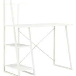 Työpöytä hyllyillä valkoinen 102x50x117 cm