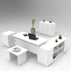 Työpöytäkokonaisuus Linento Furniture VO16, valkoinen