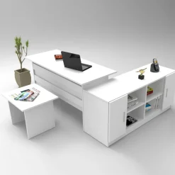Työpöytäkokonaisuus Linento Furniture VO10, valkoinen