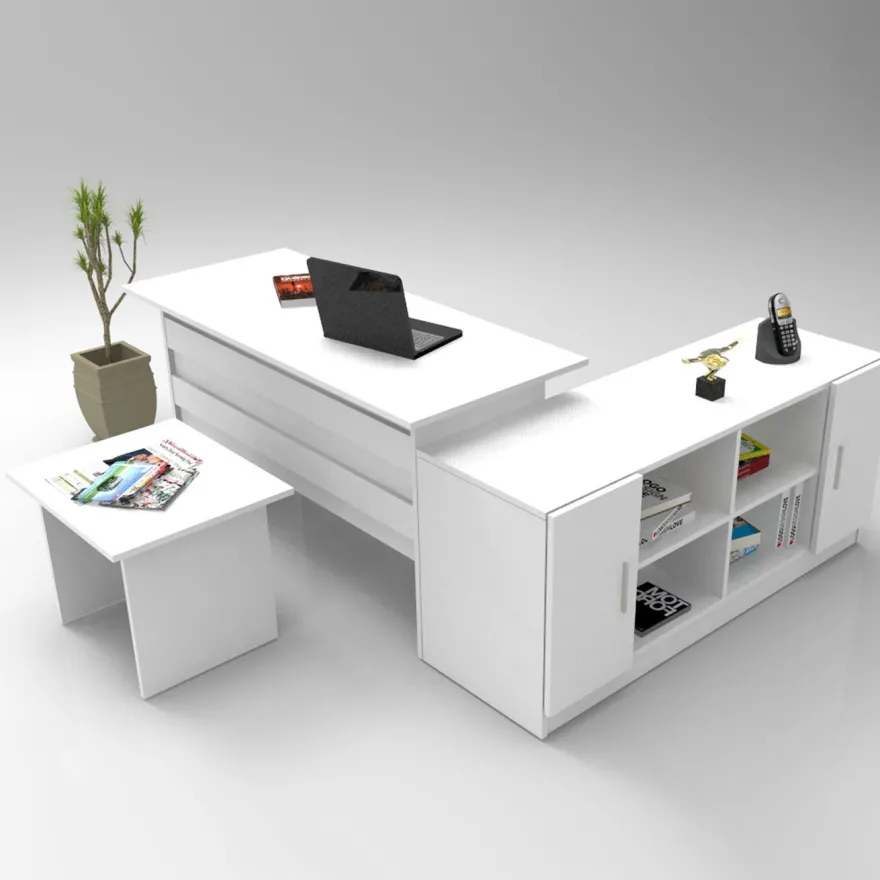 Työpöytäkokonaisuus Linento Furniture VO10, valkoinen