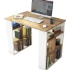 Työpöytä Linento Furniture BR1, ruskea/valkoinen