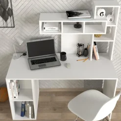 Työpöytä Linento Furniture Coral, valkoinen