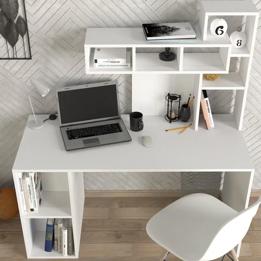 Työpöytä Linento Furniture Coral, valkoinen