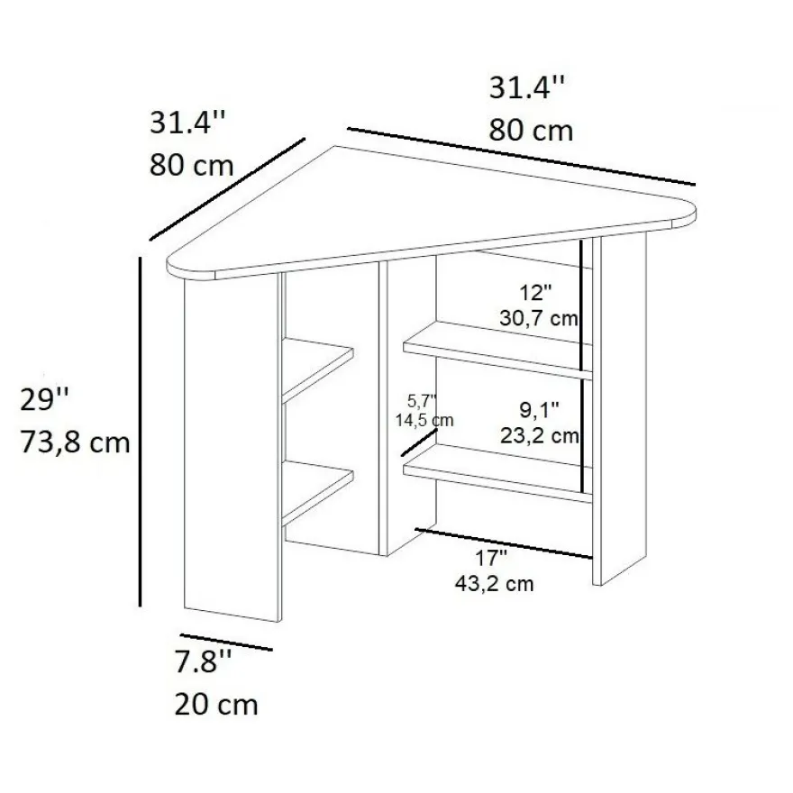 Työpöytä Linento Furniture Corner, eri värejä