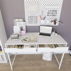 Työpöytä Linento Furniture Duru, valkoinen