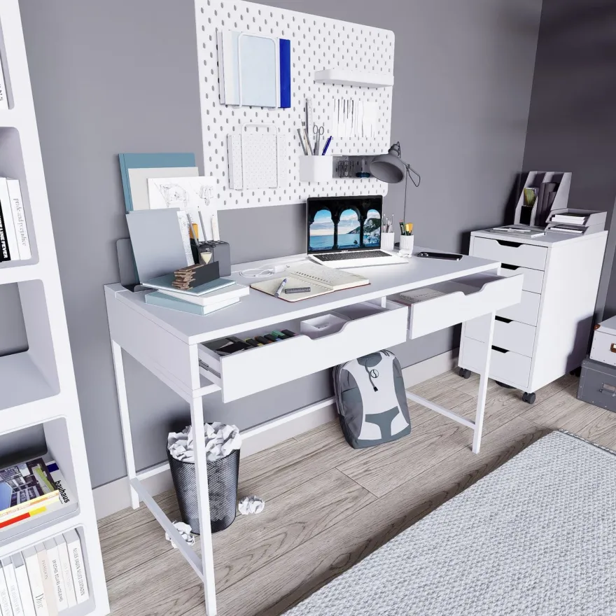 Työpöytä Linento Furniture Duru, valkoinen