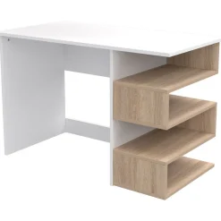 Työpöytä Linento Furniture Lorea, valkoinen/ruskea