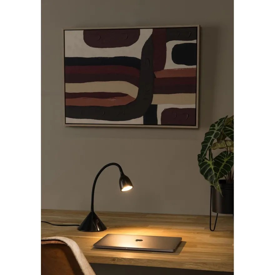 Työpöytävalaisin Lucide Milo 16/50cm, 1x3.2W/3000K, musta