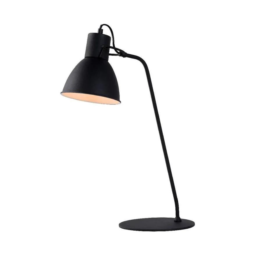 Työpöytävalaisin Lucide Shadi, Ø20x50cm, 40W, himmennettävä, musta