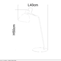 Työpöytävalaisin Lucide Shadi, Ø20x50cm, 40W, himmennettävä, musta