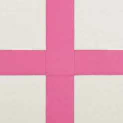 Täytettävä voimistelumatto pumpulla 200x200x10 cm PVC pinkki