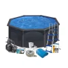 Uima-allaspaketti Swim & Fun Basic 120, pyöreä Ø350 cm musta