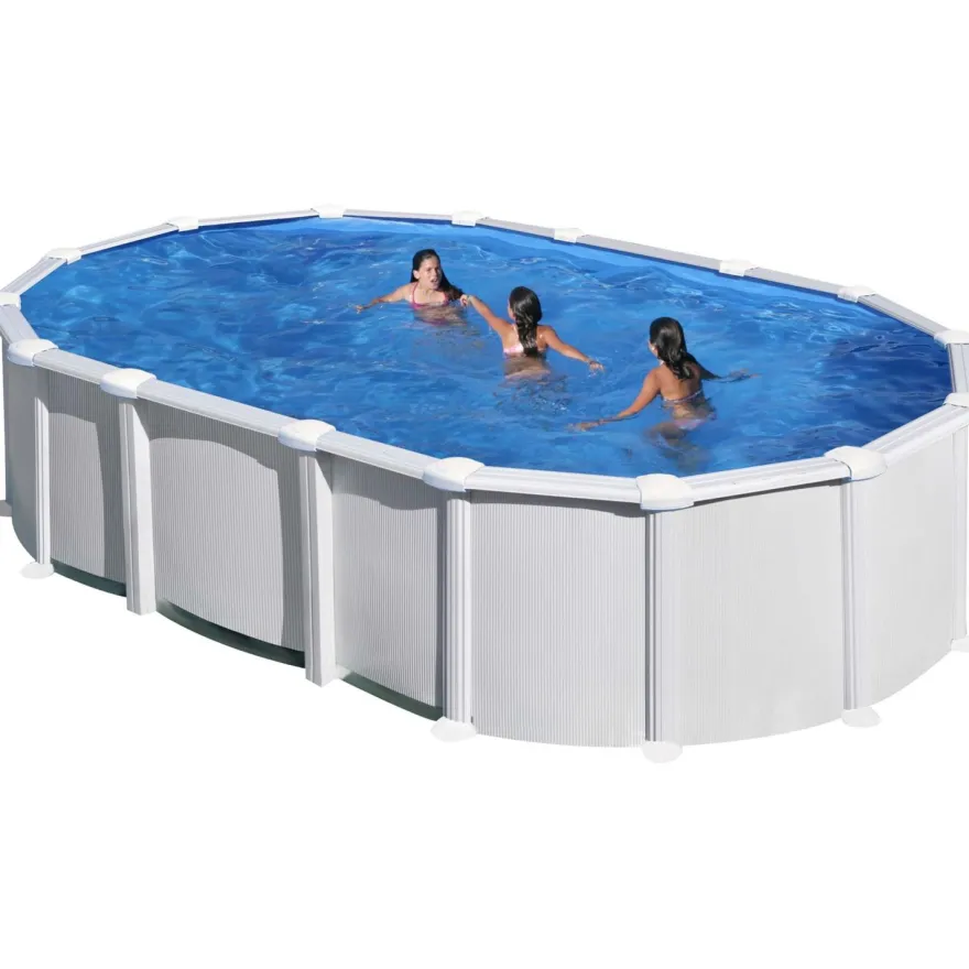 Uima-allaspaketti Swim & Fun Basic 132, 730x375cm, valkoinen