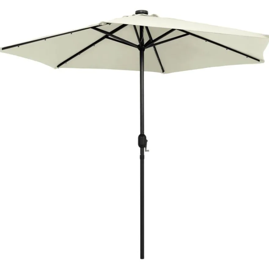 Ulkoaurinkovarjo led-valot alumiinitanko 270 cm