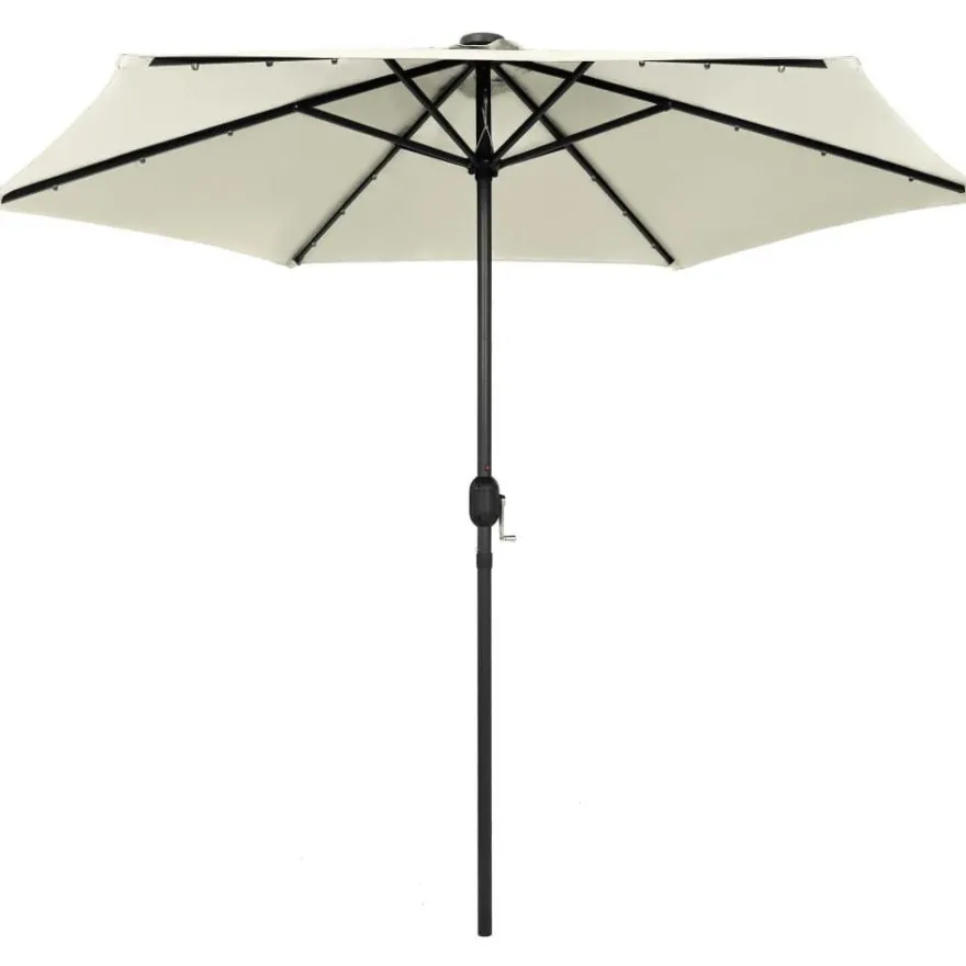 Ulkoaurinkovarjo led-valot alumiinitanko 270 cm