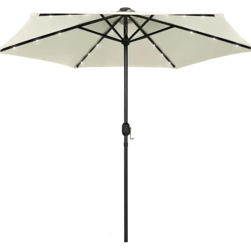 Ulkoaurinkovarjo led-valot alumiinitanko 270 cm