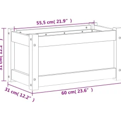 Ulkokukkalaatikko 60x31x31 cm kyllästetty mänty
