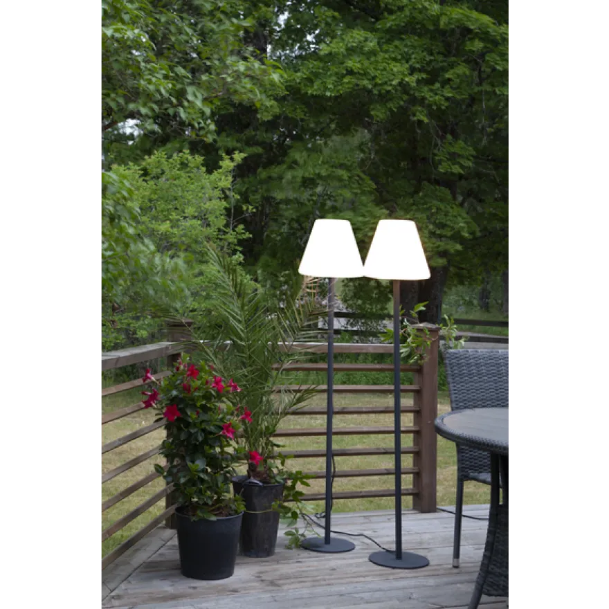 Ulkolattiavalaisin Star Trading GardenLight, 280x280x1500mm, harmaa