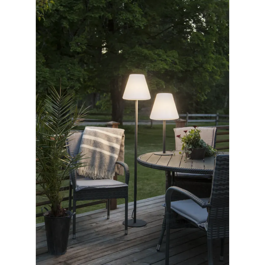 Ulkolattiavalaisin Star Trading GardenLight, 280x280x1500mm, harmaa