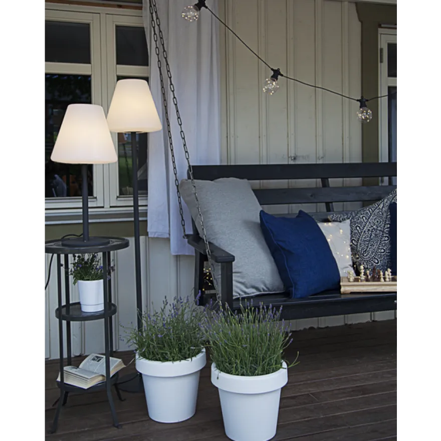 Ulkolattiavalaisin Star Trading GardenLight, 280x280x1500mm, harmaa