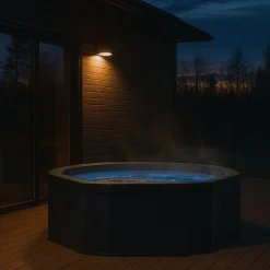 Ulkoporeallas Wave Spa Como, 6 hlöä, 90 suutinta, WiFi, kahdeksankulmainen, koottava, musta