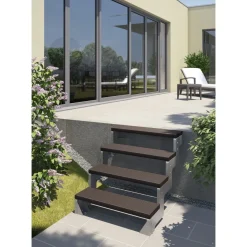 Ulkoportaat Dolle Gardentop Trimax, ilman kaidetta, tummanruskea, eri kokoja
