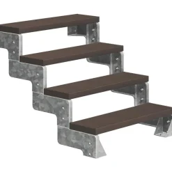 Ulkoportaat Dolle Gardentop Trimax, ilman kaidetta, tummanruskea, eri kokoja