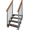 Ulkoportaat Dolle Gardentop Trimax, kahdella Nordic-kaiteella, tummanruskea, eri kokoja