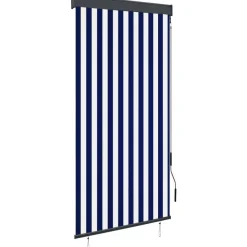 Ulkorullaverho 100x250 cm sininen ja valkoinen