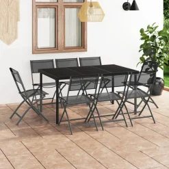 Ulkoruokailuryhmä 150cm, teräs, eri pakkauskokoja