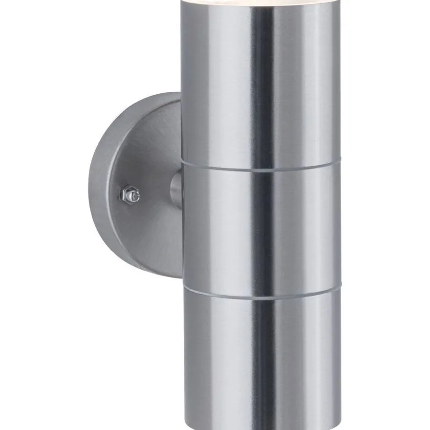 Ulkoseinävalaisin Paulmann Flame, IP44, 6cm, rst