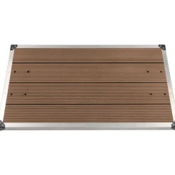 Ulkosuihkualusta WPC ruostumaton teräs 110x62 cm ruskea