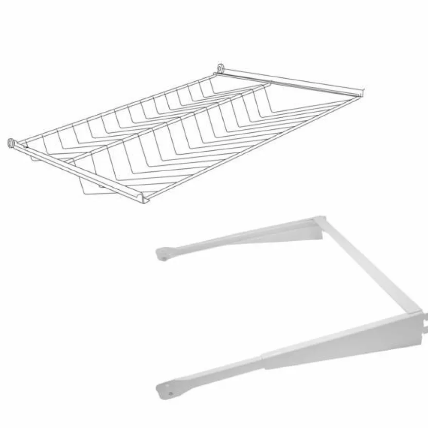 Ulosvedettävä kenkähylly Norscan Roller Wall System, M80, valkoinen