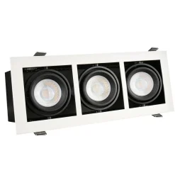 Upotettava kohdevalaisin Spectrum Modern Day Mini 3xGU10 112x289x115mm valkoinen/musta