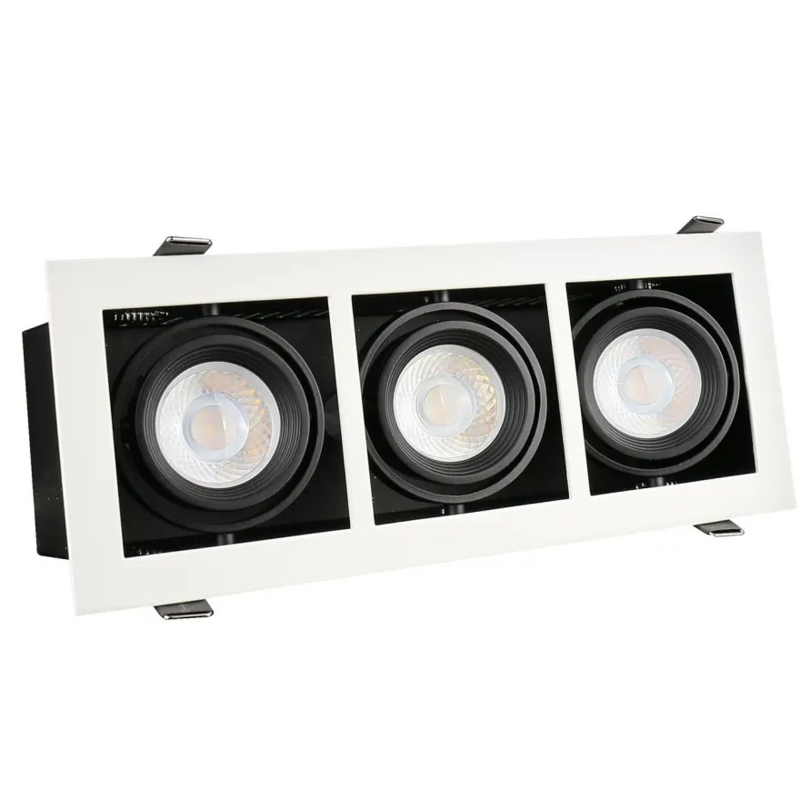 Upotettava kohdevalaisin Spectrum Modern Day Mini 3xGU10 112x289x115mm valkoinen/musta