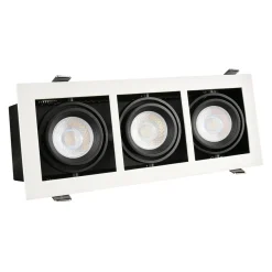 Upotettava kohdevalaisin Spectrum Modern Day Mini 3xGU10 112x289x115mm valkoinen/musta