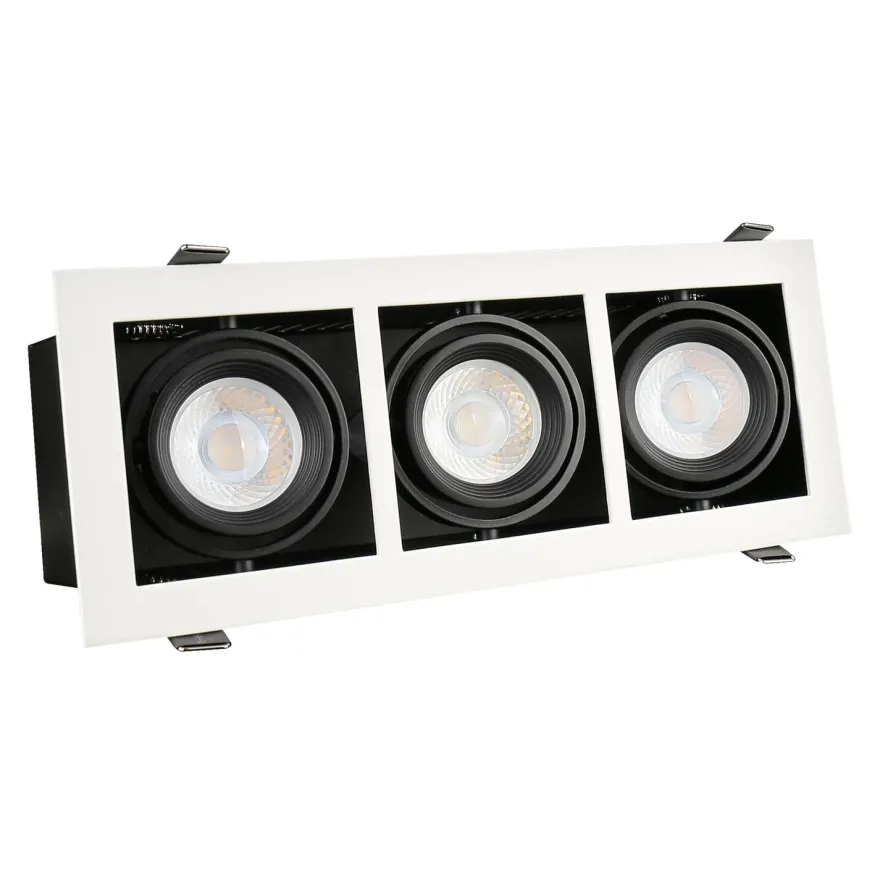 Upotettava kohdevalaisin Spectrum Modern Day Mini 3xGU10 112x289x115mm valkoinen/musta