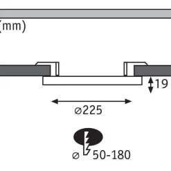 Upotettava LED-paneeli Paulmann 2in1 Cover-it, Ø22.5cm, 16.5W, 4000K, eri värejä