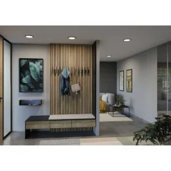Upotettava LED-paneeli Paulmann VariFit Areo, IP44, Ø175mm, 13W, 4000K, musta